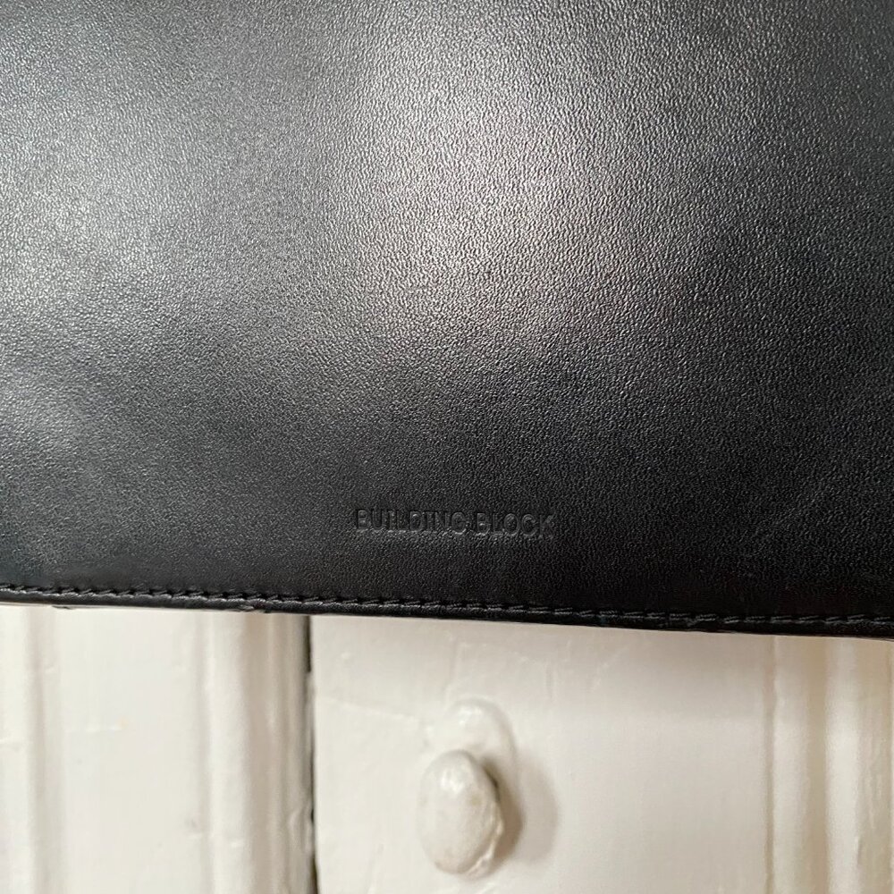 Building Block Box Black Leather Bag - Picture 3 of 6